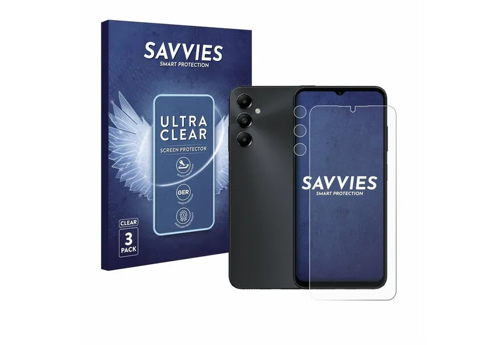 Savvies Displayschutzfolie Schutzfolie für Samsung Galaxy A05s (Display+Kamera), 6 Stück, Displayschutz Schutz Folie Klar Transparent