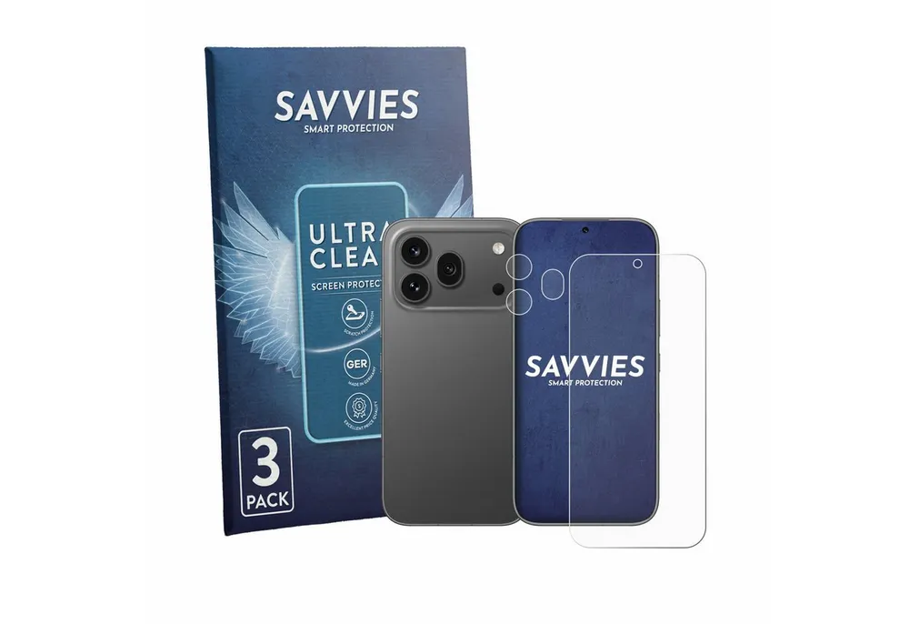 Savvies Displayschutzfolie Schutzfolie für Honor 600 Pro (Display+Kamera), 6 Stück, Displayschutz Schutz Folie Klar Transparent