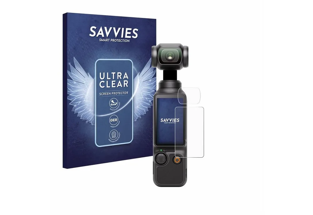 Savvies Displayschutzfolie Schutzfolie für DJI Osmo Pocket 3 (Display + Linse), 18 Stück, Displayschutz Schutz Folie Klar Transparent