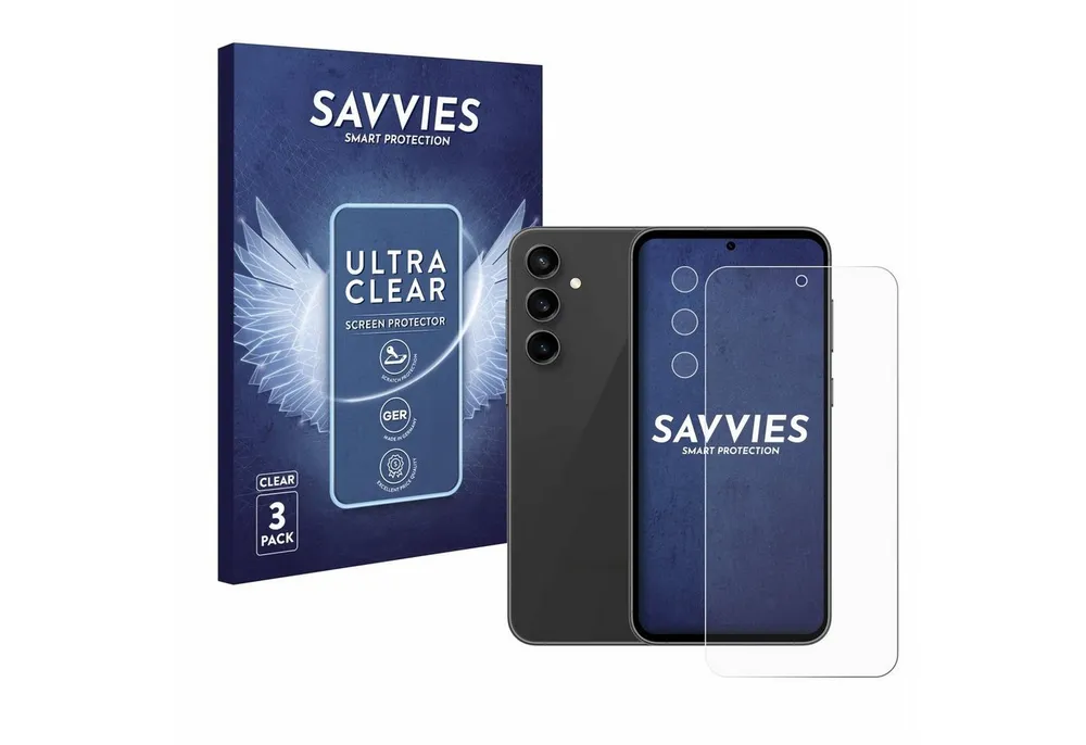 Savvies Displayschutzfolie Schutzfolie für Samsung Galaxy S23 FE (Display+Kamera), 6 Stück, Displayschutz Schutz Folie Klar Transparent