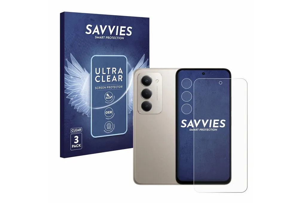 Savvies Displayschutzfolie Schutzfolie für Xiaomi Redmi 15 (Display+Kamera), 6 Stück, Displayschutz Schutz Folie Klar Transparent