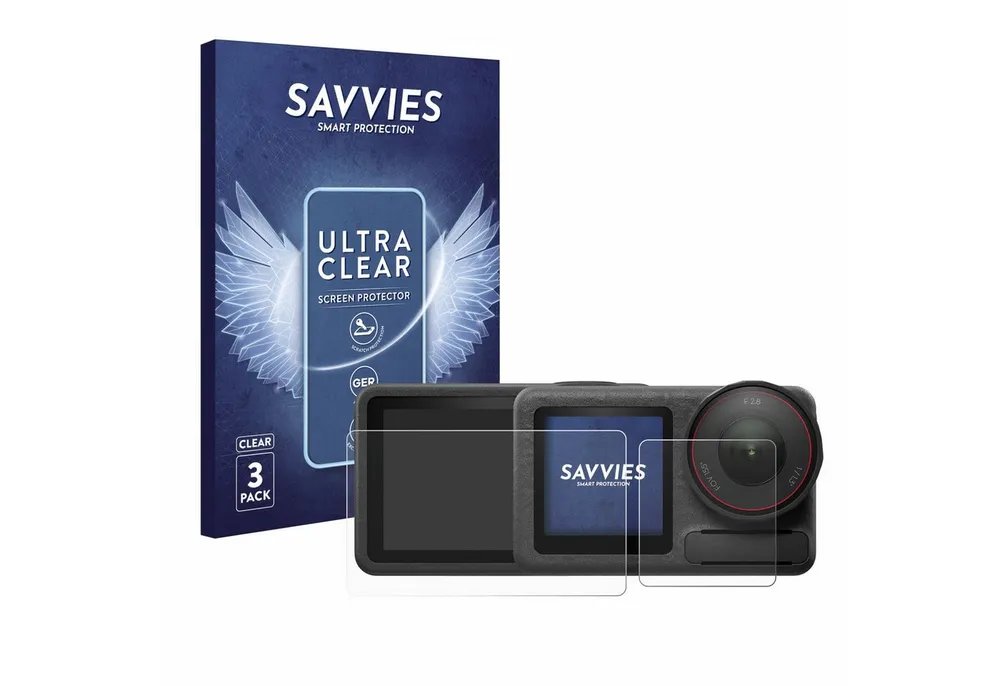 Savvies Displayschutzfolie Schutzfolie für DJI Osmo Action 5 Pro, 6 Stück, Displayschutz Schutz Folie Klar Transparent