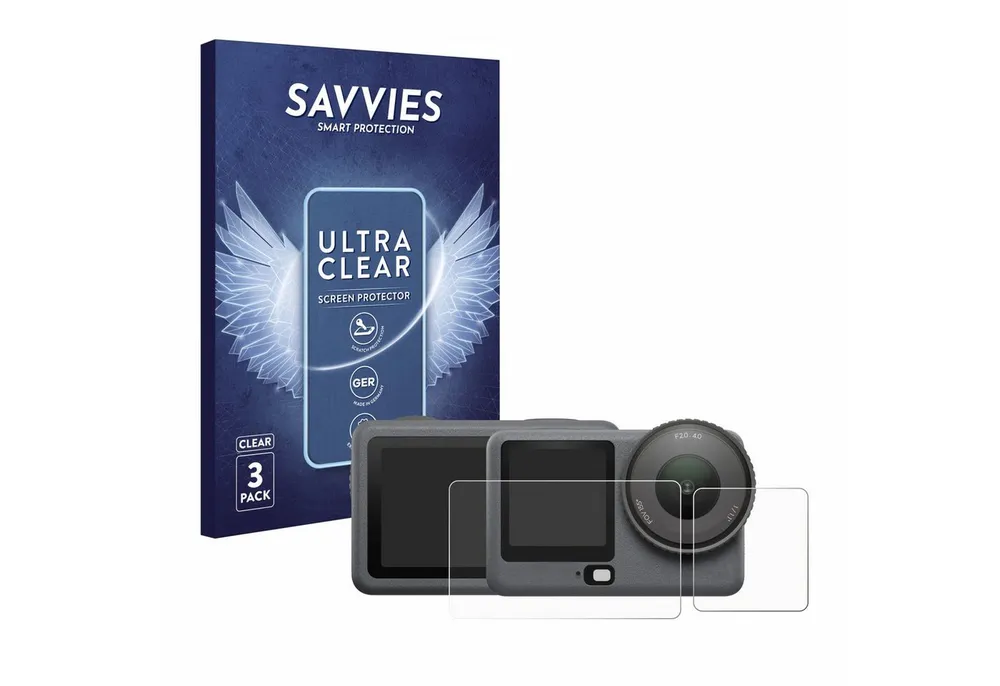 Savvies Displayschutzfolie Schutzfolie für DJI Osmo Action 6, 6 Stück, Displayschutz Schutz Folie Klar Transparent