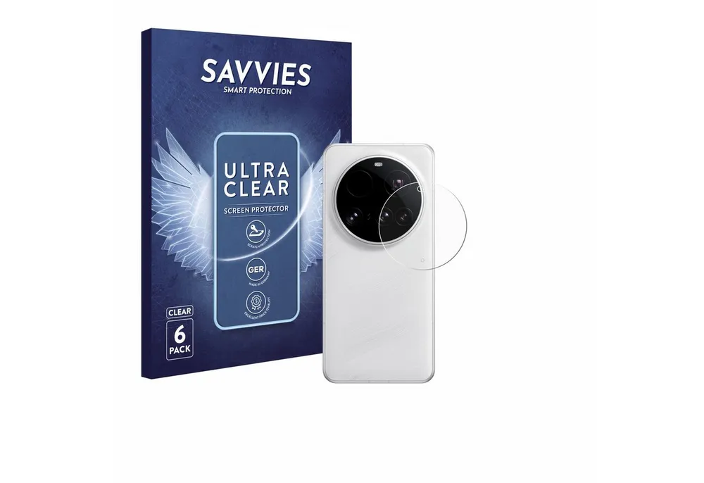 Savvies Displayschutzfolie Schutzfolie für Xiaomi 15 Ultra (NUR Kameraschutz), 6 Stück, Displayschutz Schutz Folie Klar Transparent