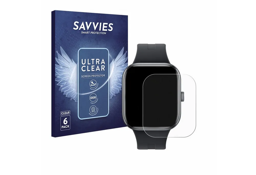 Savvies Displayschutzfolie Schutzfolie für Xiaomi Redmi Watch 5, 6 Stück, Displayschutz Schutz Folie Klar Transparent