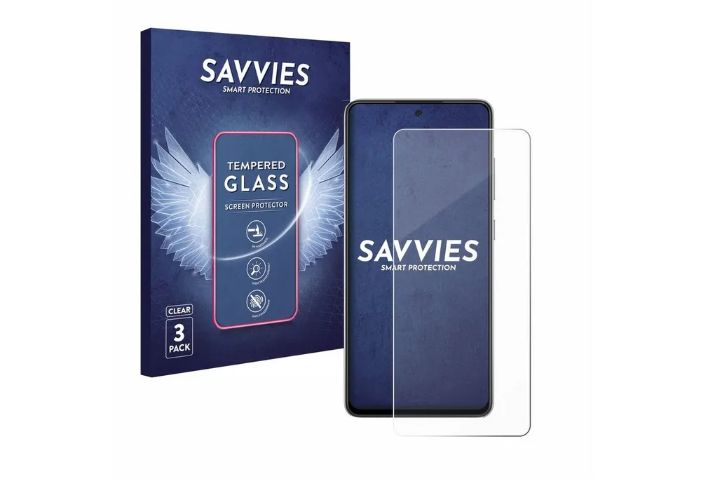 Savvies Displayschutzglas Schutzglas für Samsung Galaxy A52s 5G, 3 Stück, Displayschutz 9H Glas Klar Transparent