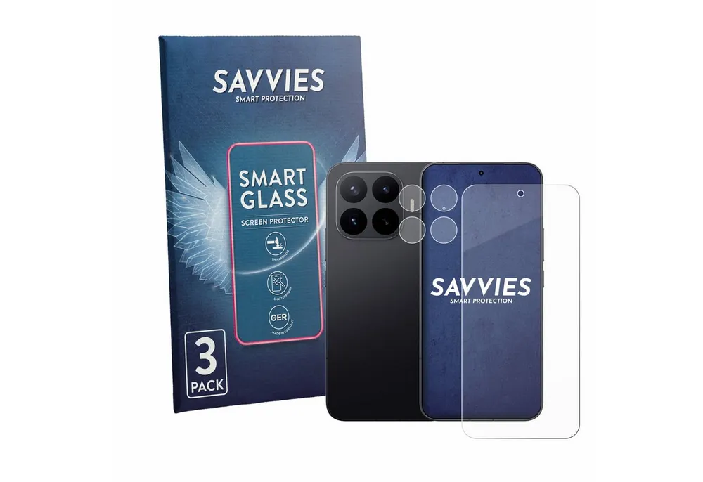 Savvies Displayschutzglas Schutzglas Panzer für Xiaomi 17T Pro (Display+Kamera), 3 Stück, Schutzfolie Display Schutz Glas Folie klar
