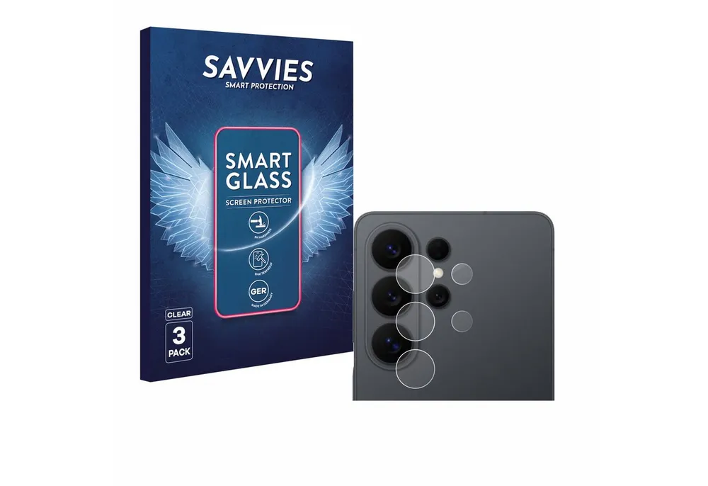 Savvies Displayschutzglas Schutzglas Panzer für Samsung Galaxy S26 Ultra (NUR Kameraschutz), 3 Stück, Schutzfolie Display Schutz Glas Folie klar