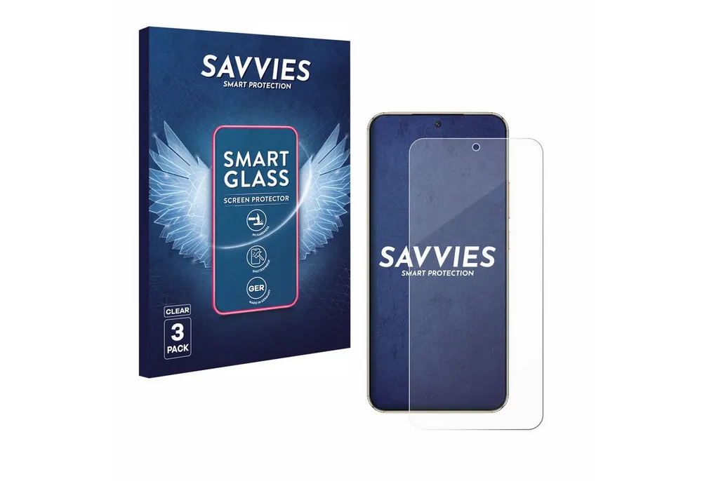 Savvies Displayschutzglas Schutzglas Panzer für Honor Magic 8 Lite, 3 Stück, Schutzfolie Display Schutz Glas Folie klar