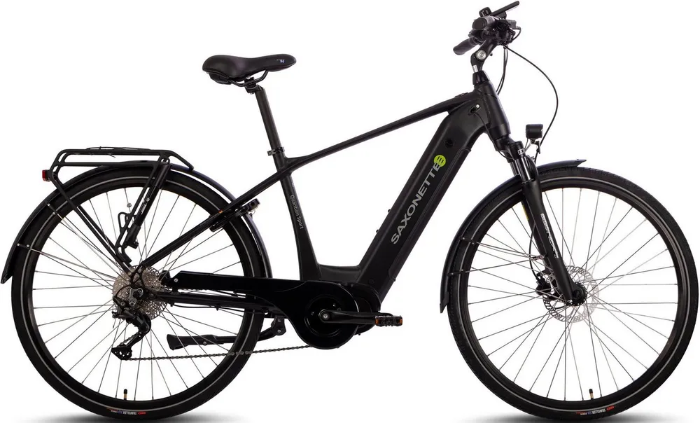 SAXONETTE E-Bike Trekkingrad Quantum Sport Diamand, 10 Gang Shimano, Kettenschaltung, Mittelmotor, 540 Wh, Pedelec, Elektrofahrrad für Damen u. Herren