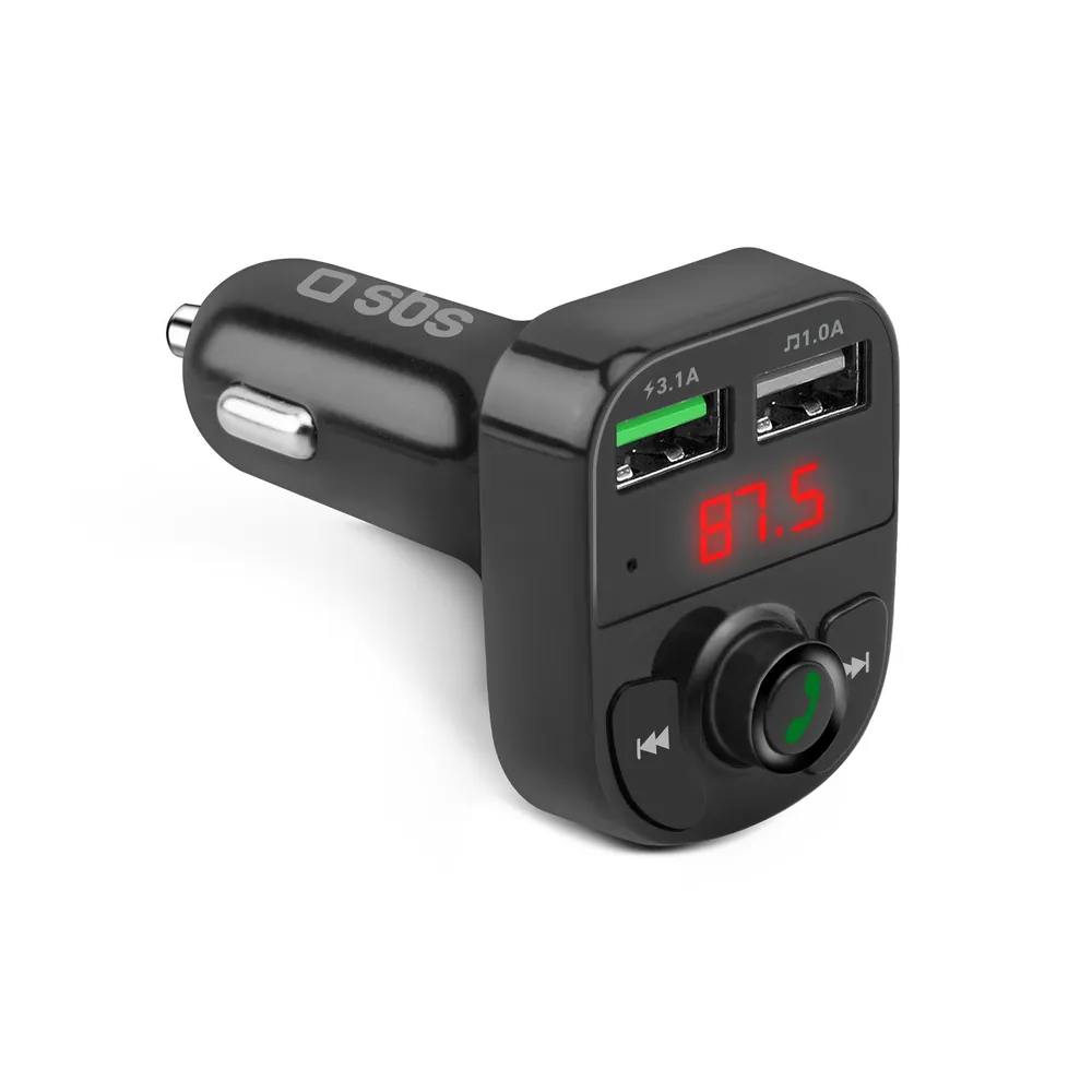 15-Watt-Autoladegerät mit drahtloser Verbindung, Schwarz