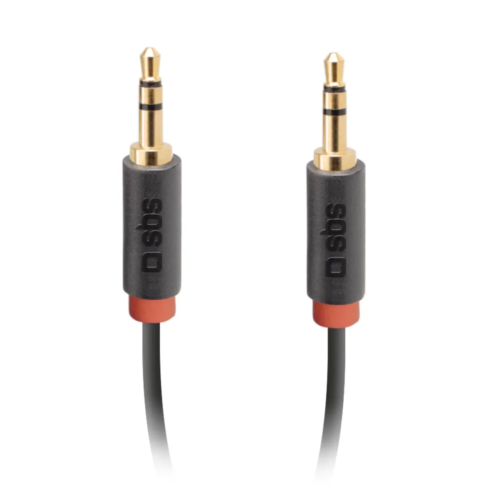 3,5 mm Audio/Stereo-Klinkenstecker für Handys und Smartphones, 1,5m, Schwarz
