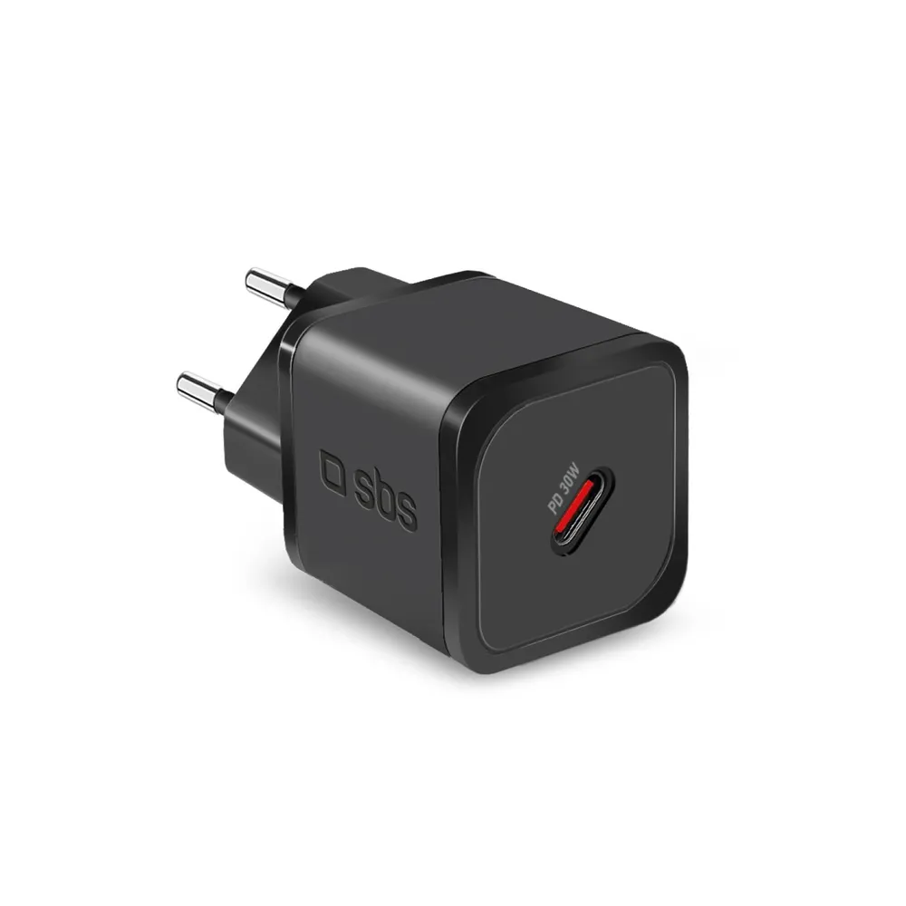 30-W-GaN-Power Delivery-Ultra-Schnellladegerät, Schwarz