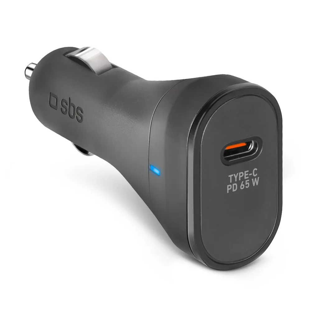 Autoladegerät für ultraschnelles Laden, USB-C, 65 Watt, 3.25 A, Schwarz