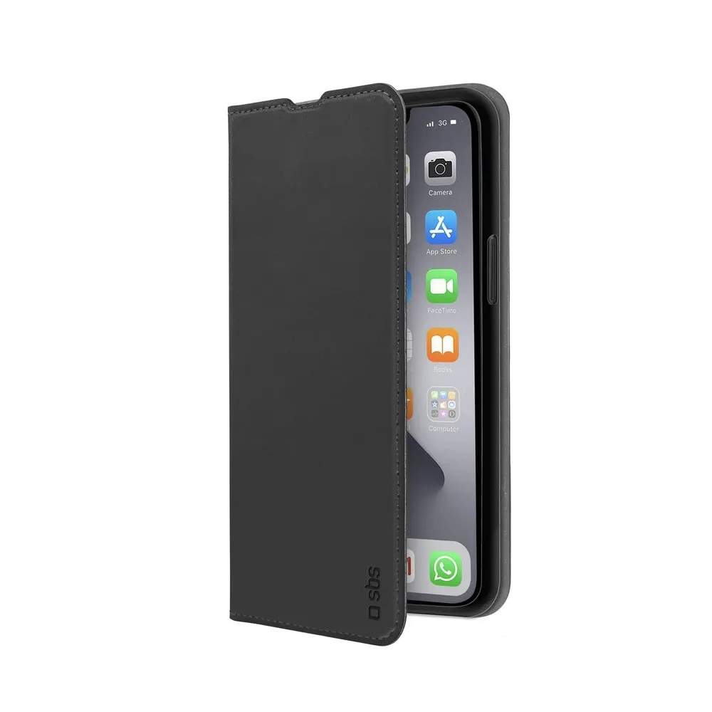 Bookcase Wallet Lite-Hülle für iPhone 13, Schwarz
