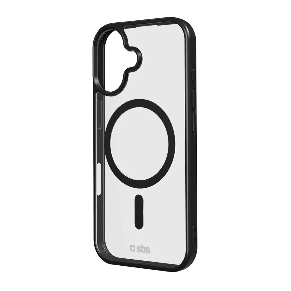 Case für iPhone 17 mit farbigen Rändern, kompatibel mit MagSafe Aufladung, Schwarz