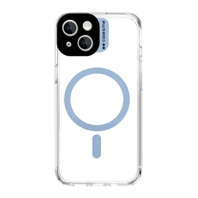 Case & Me Handyhülle für iPhone 15, 6,1 Zoll, Blau/Transparent