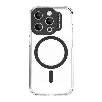 Case & Me Handyhülle für iPhone 15 Pro, 6,1 Zoll, Schwarz/Transparent