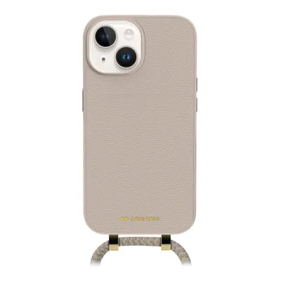Case & Me Handyhülle mit Kette für iPhone 15, 6,1 Zoll, Goldbraun