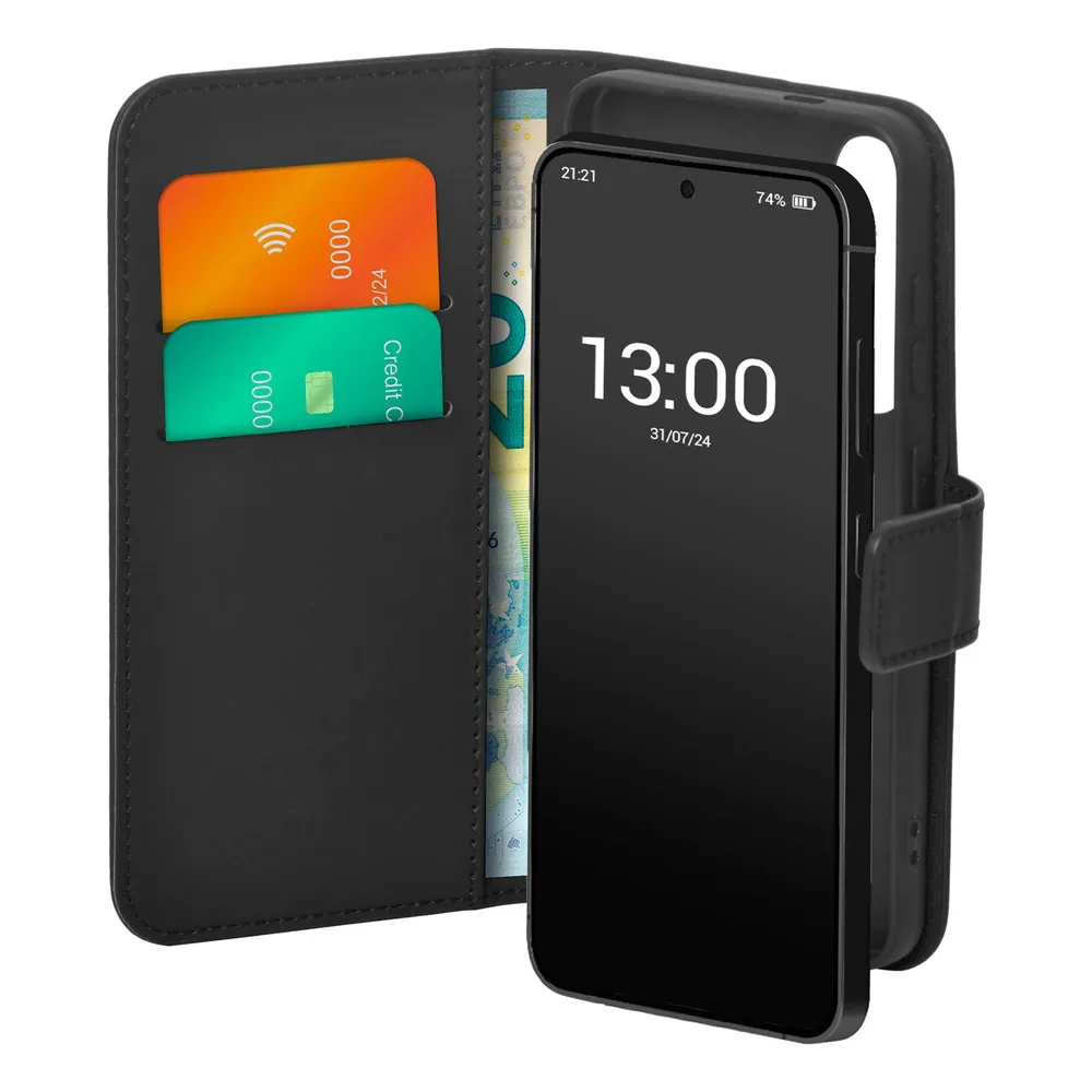 Case Wallet Stand for Samsung S24, Schwarz