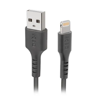 Daten- und Ladekabel, USB-A auf Lightning, 1 m, Schwarz