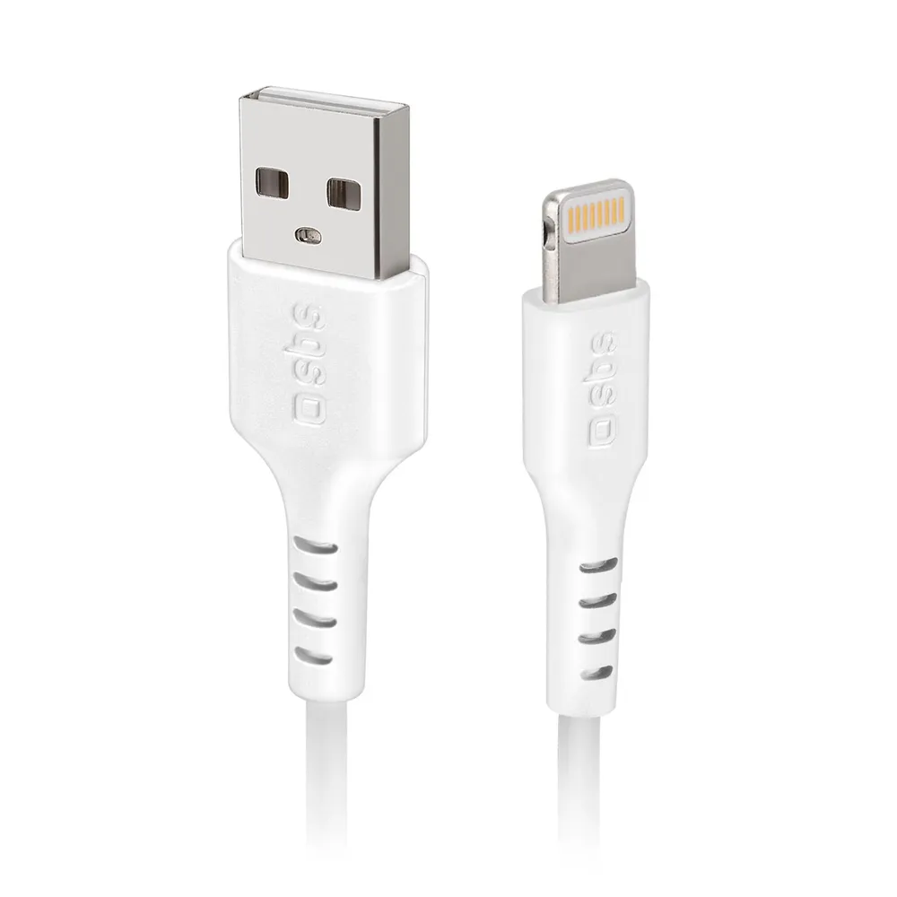 Daten- und Ladekabel, USB-A auf Lightning, 3 m, Weiß