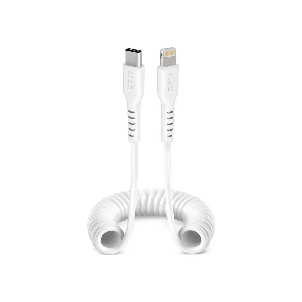 Daten- und Ladekabel, USB-C auf Lightning, 17 - 100 cm, Weiß