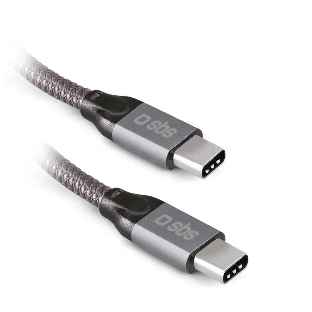 Daten - und Ladekabel USB-C auf USB-C 240 W mit Videowiedergabe Weiß