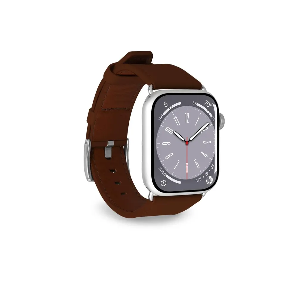 E-Classic Band for Apple Watch 42, 44, 45 and 49mm Braun