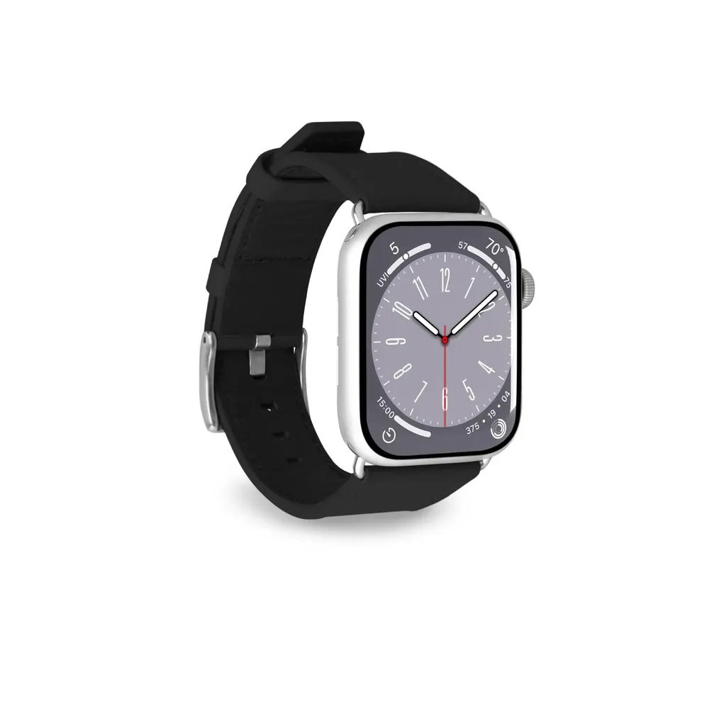 E-Classic Band for Apple Watch 42, 44, 45 and 49mm Schwarz