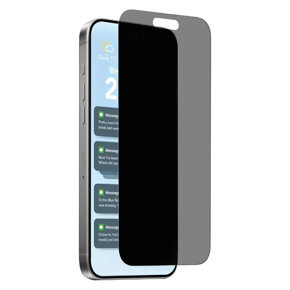 Gehärtetes Glas Privacy für iPhone 17/17 Pro/16