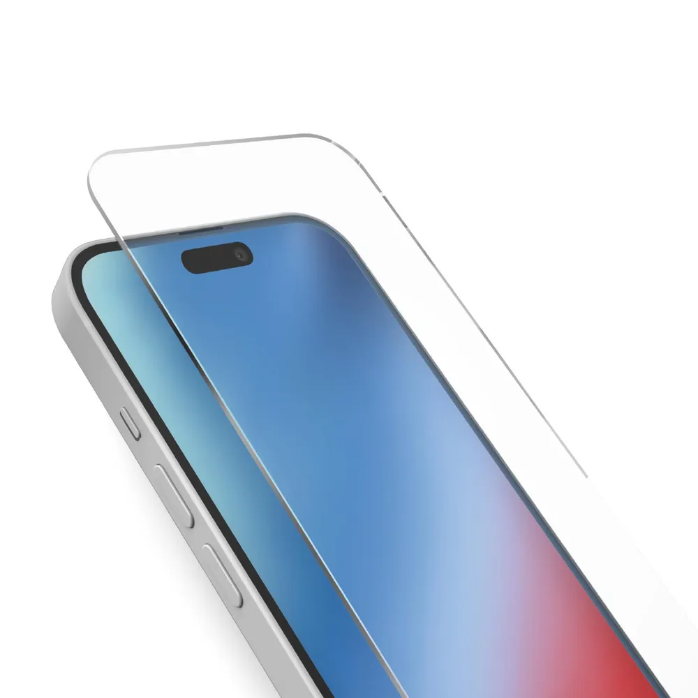 Glas-Displayschutz für iPhone 15 Plus/16 Plus, Transparent