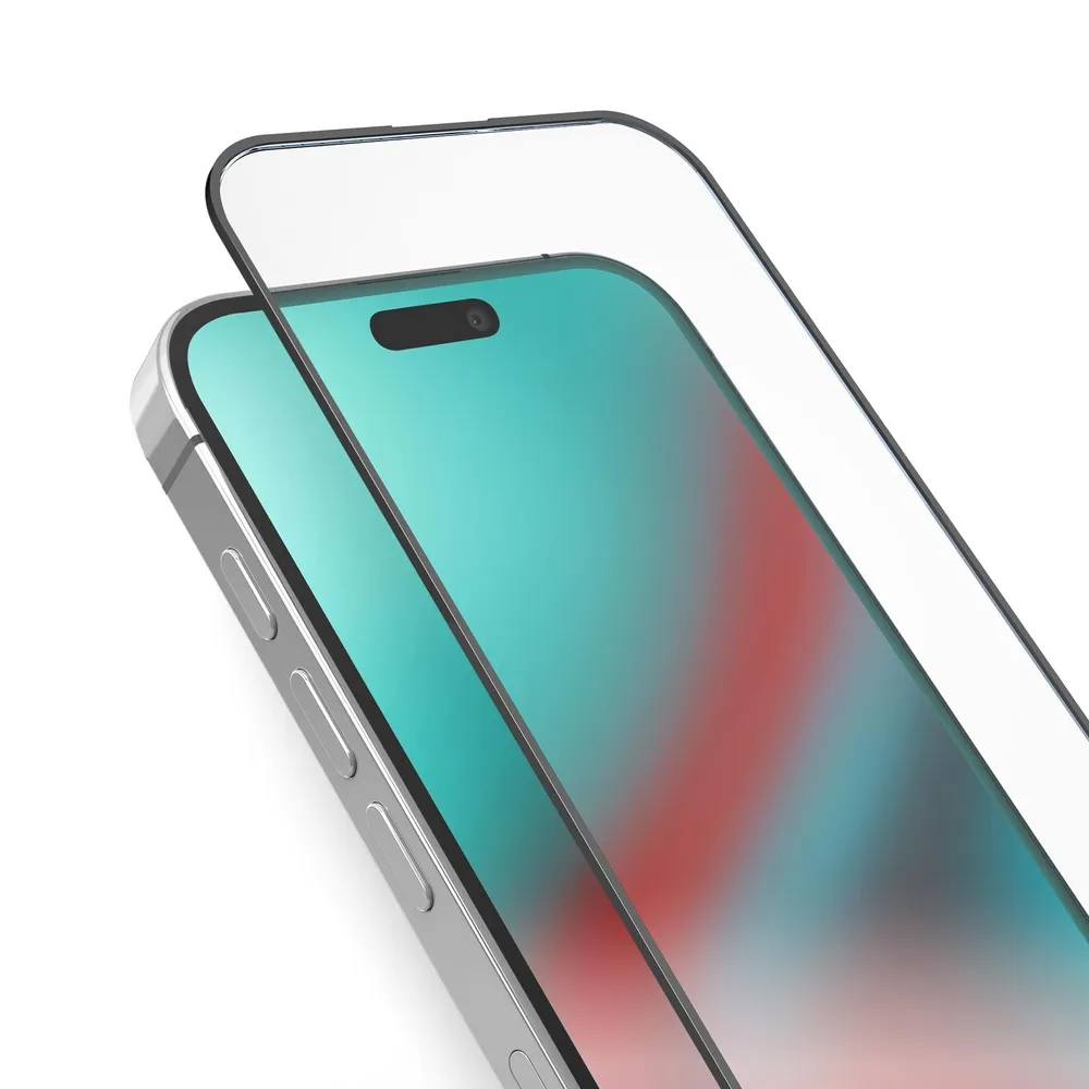 Glas Displayschutz Full Cover für iPhone 15 Pro Transparent