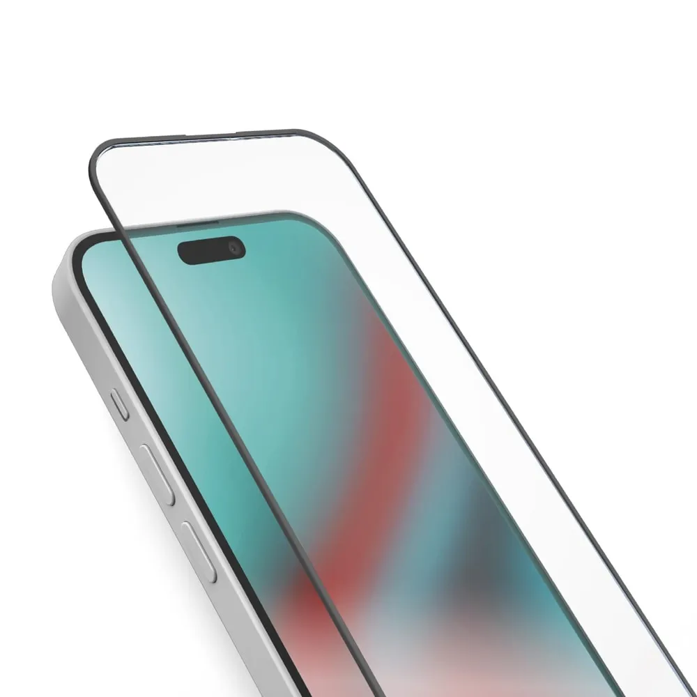 Glas Displayschutz Full Cover für iPhone 16/15, Schwarz