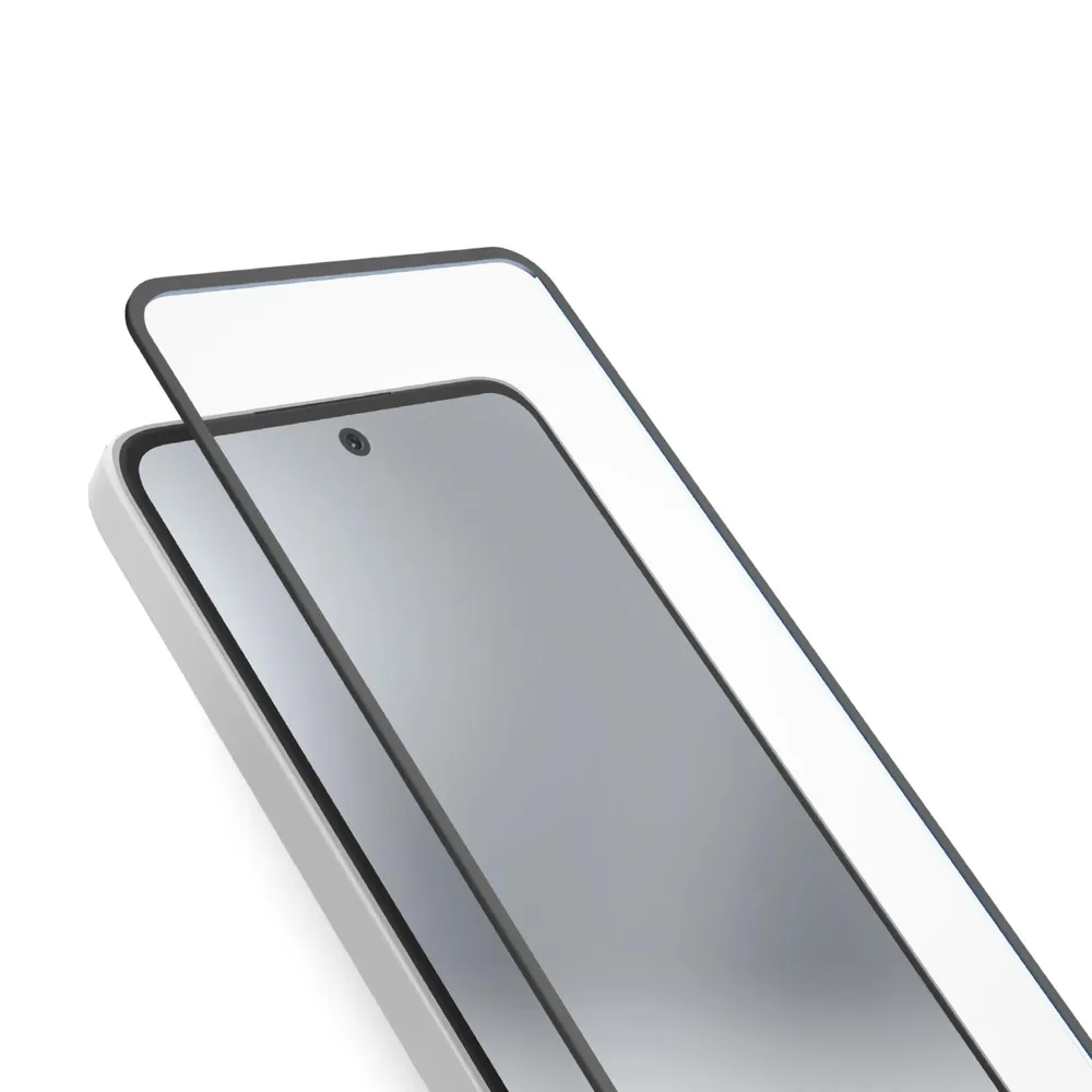 Glas Displayschutz Full Cover für Motorola Moto G75, Schwarz Schutzglas