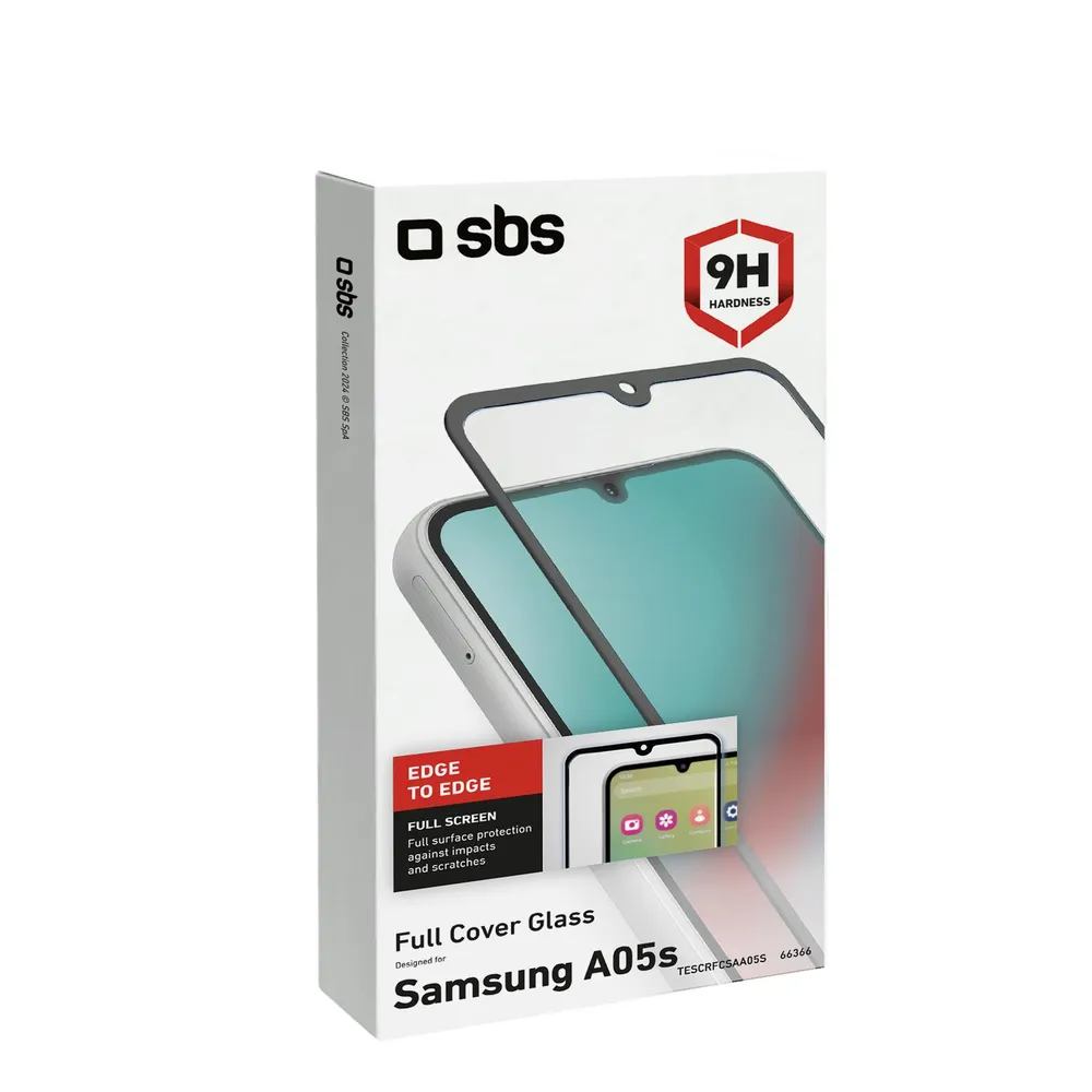 Glas Displayschutz Full Cover für Samsung Galaxy A05s schwarz