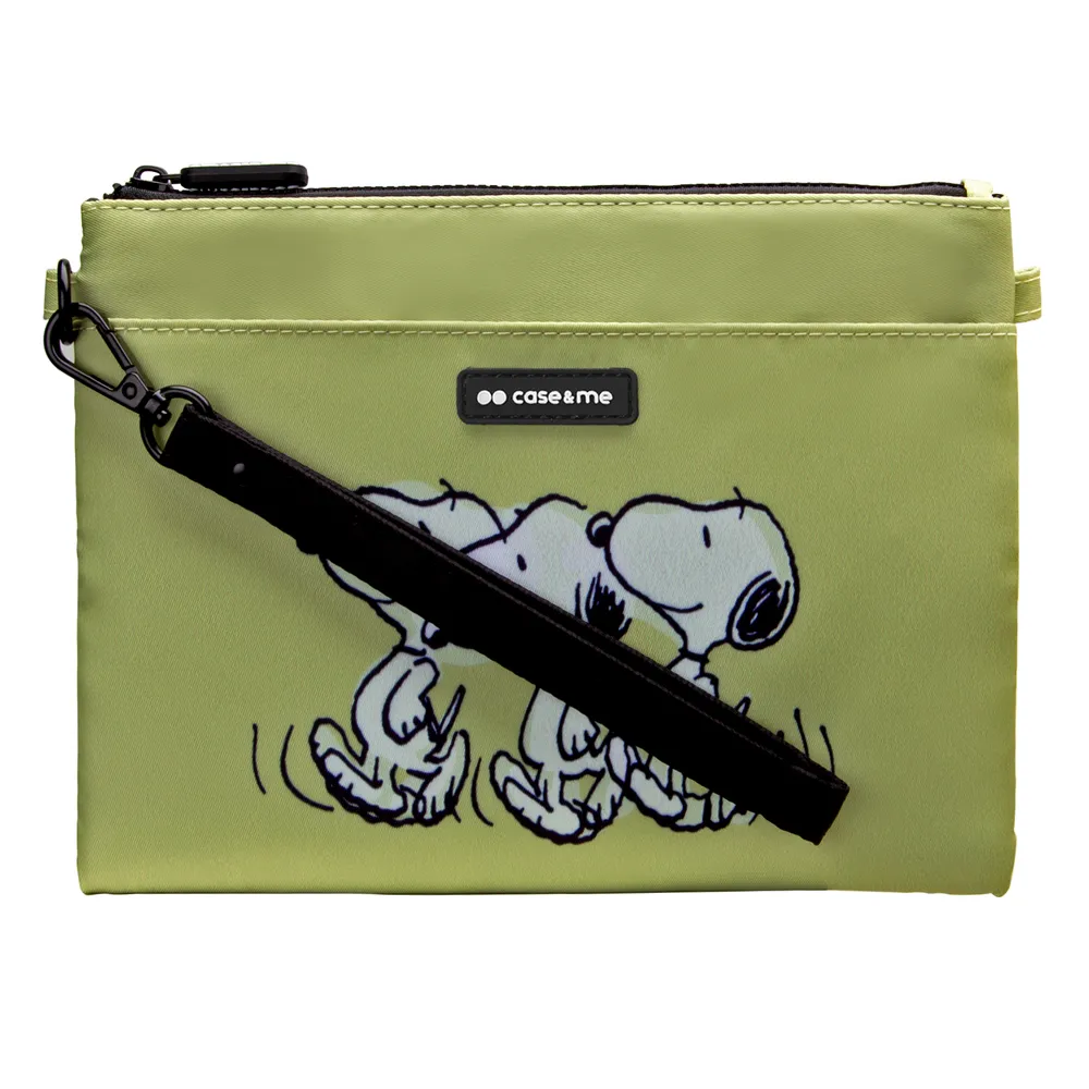Handtasche mit Trageriemen und Reißverschluss Grün