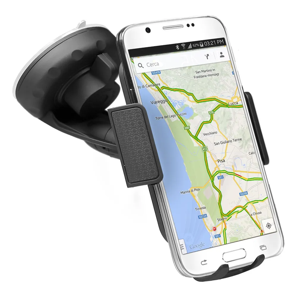 Handy-Autohalterung für Smartphones bis zu 6 Zoll, Schwarz