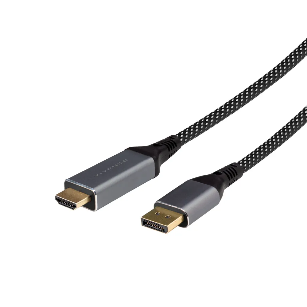 HDMI/DisplayPort 2.0-Kabel, 1,5m, schwarz