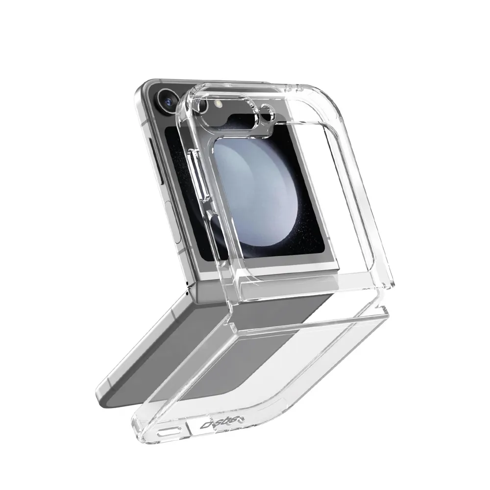 Hybrid-Hülle für Samsung Z Flip 6, transparente Flip-Hülle, Transparent