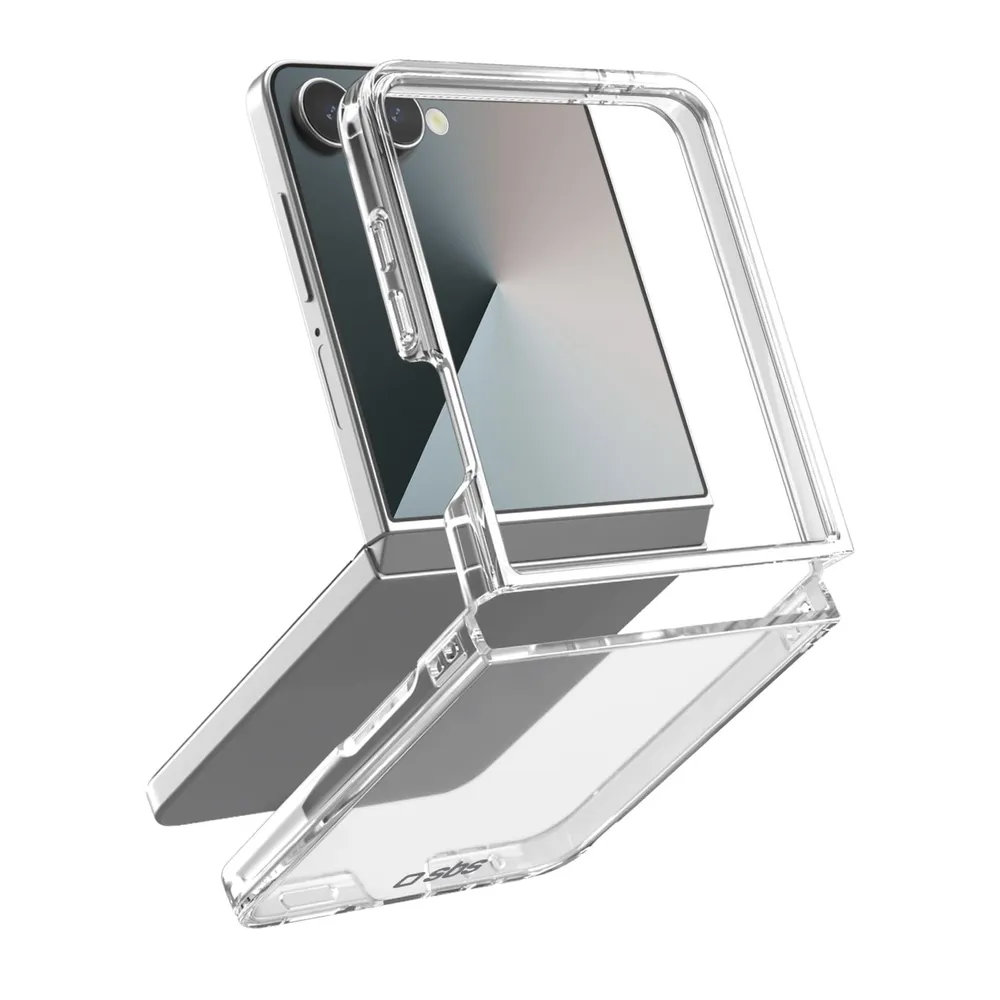 Hybrid-Hülle für Samsung Z Flip 7, transparente Flip-Hülle, Transparent