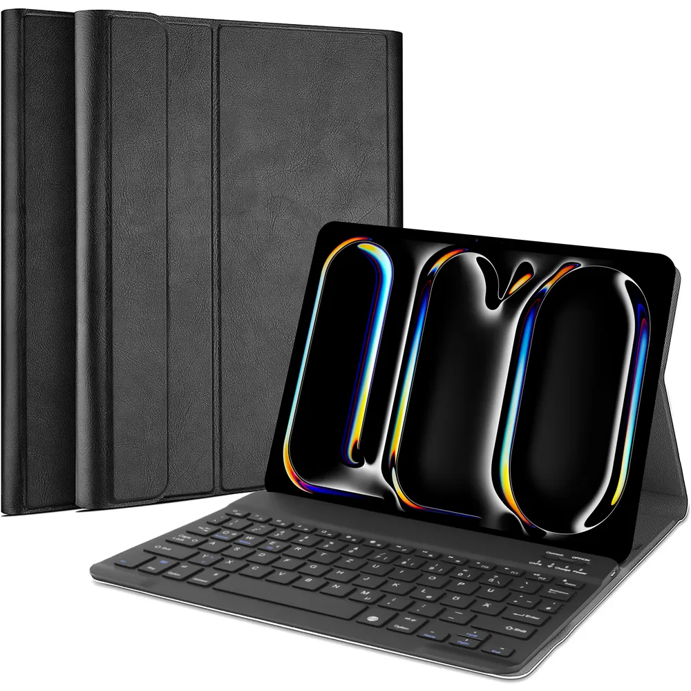 Just in Case iPad Pro 11 2024 (5th Gen) - Premium Bluetooth Keyboard Cover Qwertz, Black Tablet-Hülle