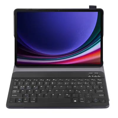 Just in Case Samsung Galaxy Tab S10 FE / S9 / S9 FE - Premium Bluetooth Keyboard Cover Qwertz, Black Tablet-Hülle