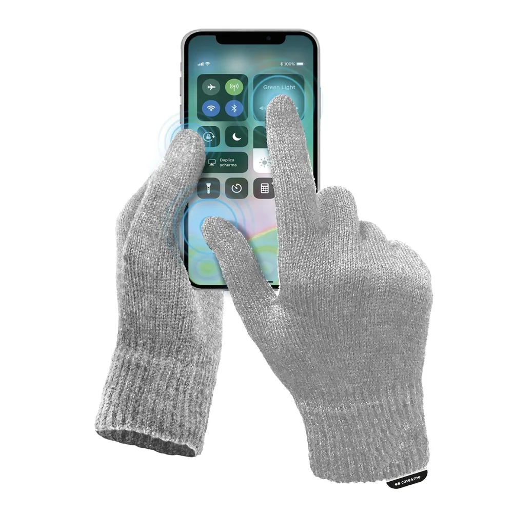 Kapazitive Handschuhe für Touchscreens Grau