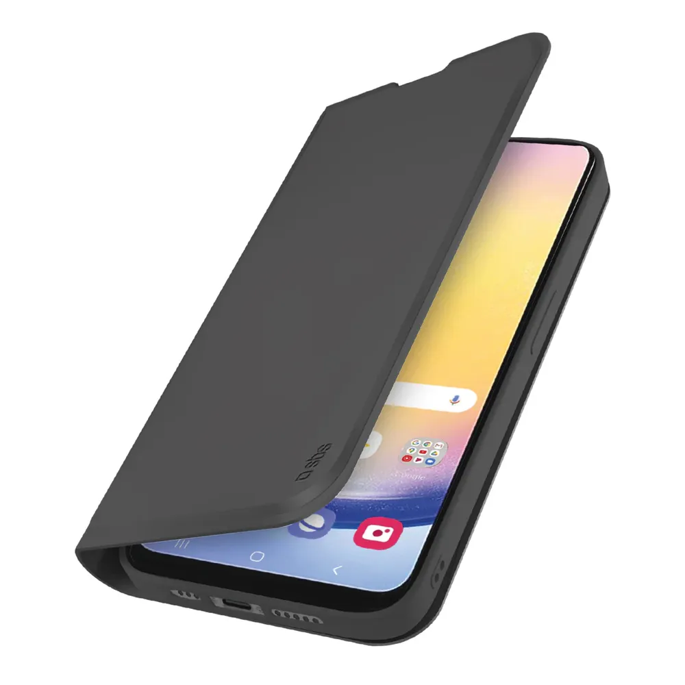 Klapphülle mit Ständer und Soft-Touch-Oberfläche für das Samsung A26, Schwarz