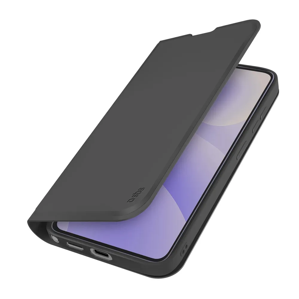 Klapphülle mit Ständer und Soft-Touch-Oberfläche für das Samsung S26 Ultra, Schwarz