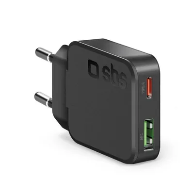 Ladegerät SBS TETRGANUSBTC30SLIM USB-C 30W Schnellladung GaN
