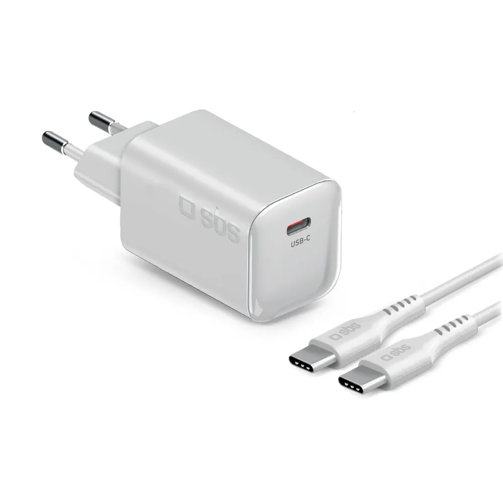 70W Power Delivery GaN Wandladegerät-Kit mit 2 m USB-C-Kabel, ideal für MacBook, Weiß