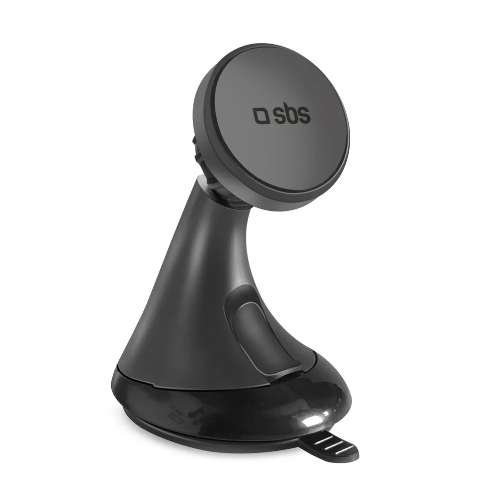 Magnetische Handy-Autohalterung mit Saugnapf, Schwarz