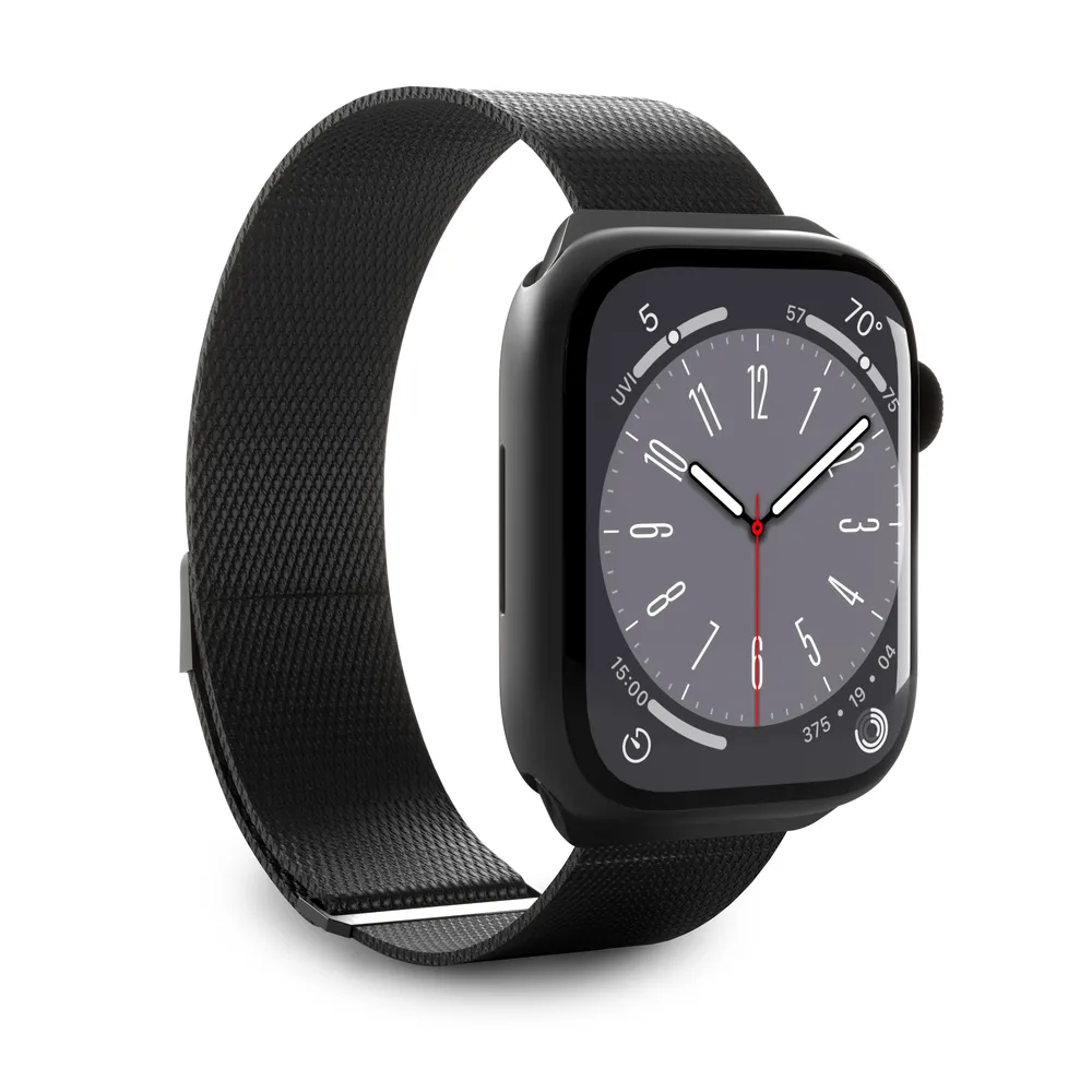 Milanese Mesh Strap für Apple Watch 38-40-41mm Schwarz
